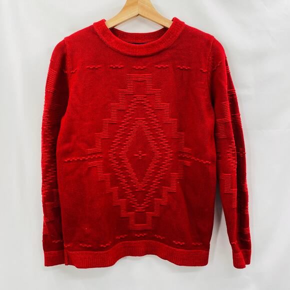 Pendleton XXS red southwestern crew sweater - Picture 1 of 5